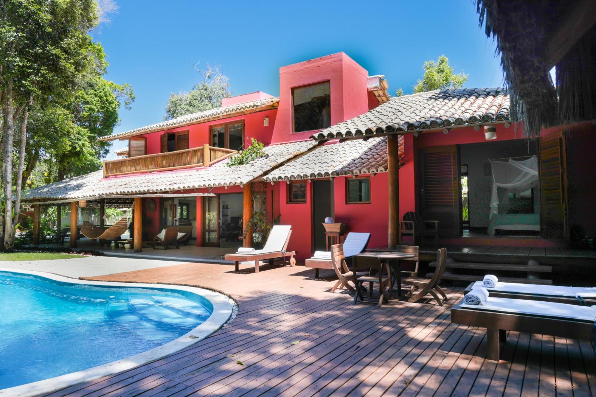 Casa Rosa Coqueiros Villa Porto Seguro Luaran gambar